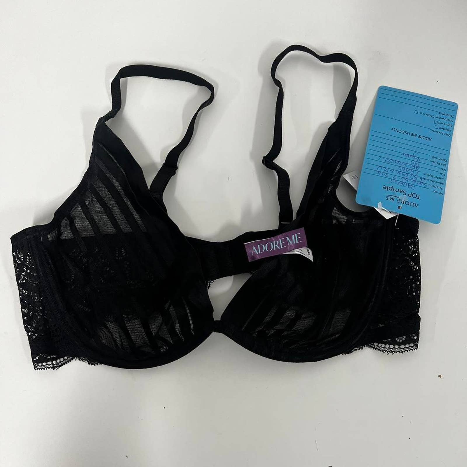 Adore Me Black Brand New Bra 38 D M6 46